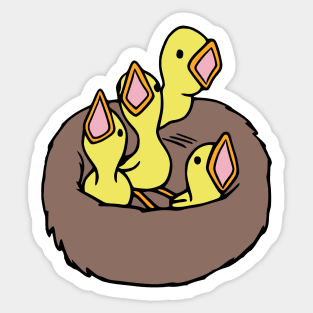 Baby Birds In Nest Sticker